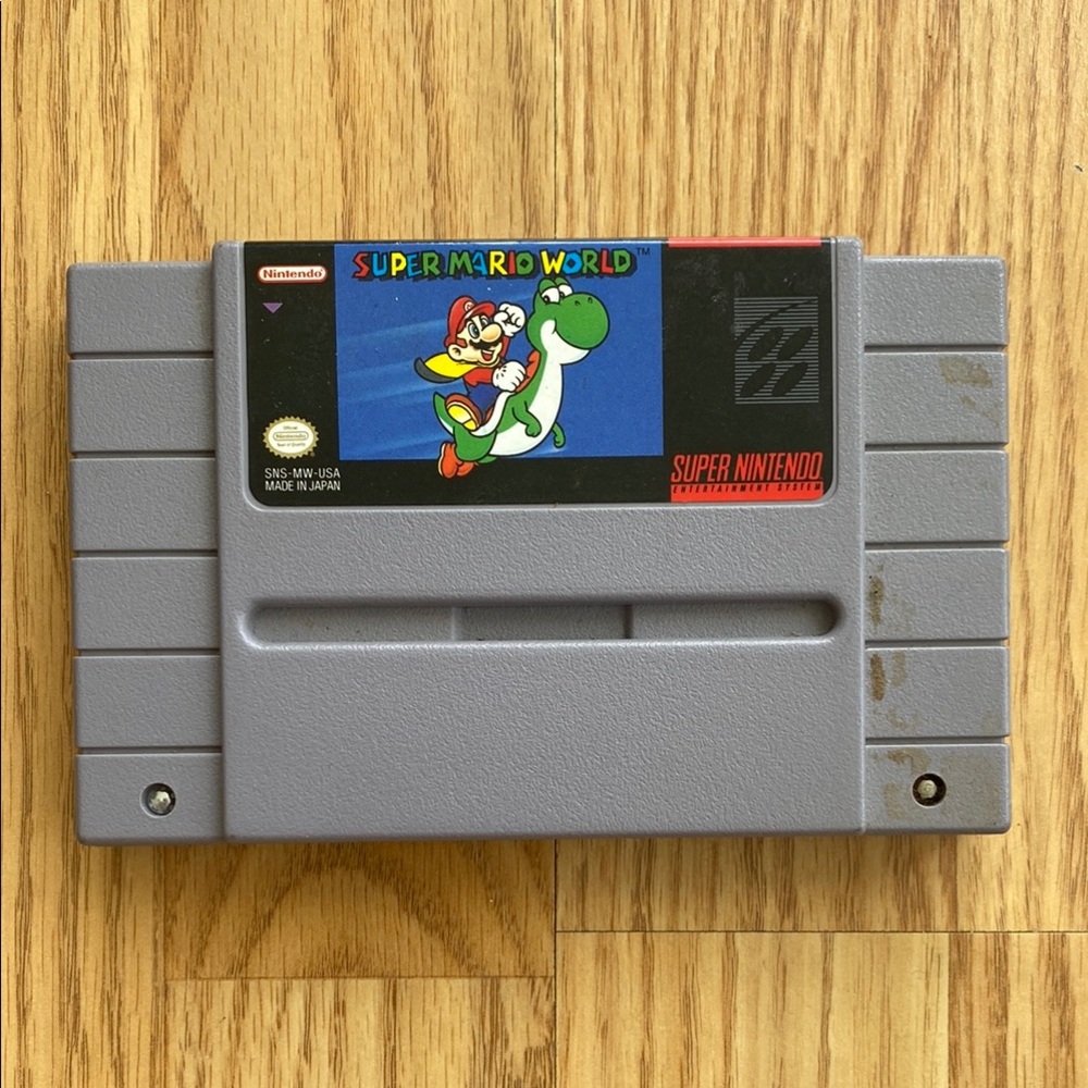 Nintendo Super Mario World Game Cartridge Super Nintendo 1991